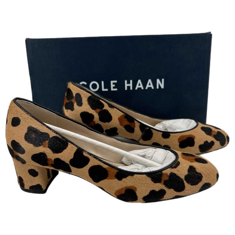 Cole Haan Tan Animal Print Heels | Size 5.5